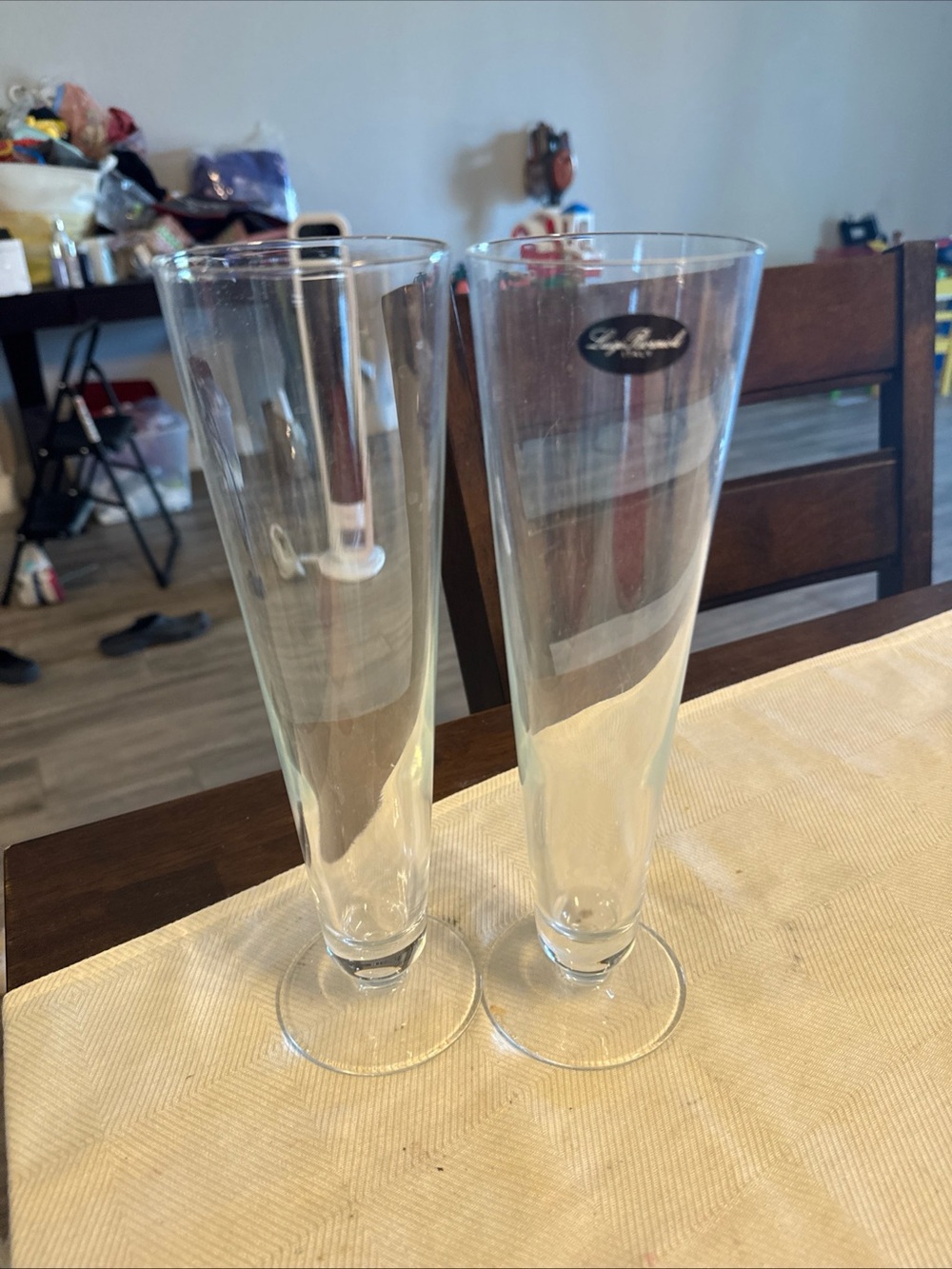 Clear Glass Pilsner Glasses - Set of 2